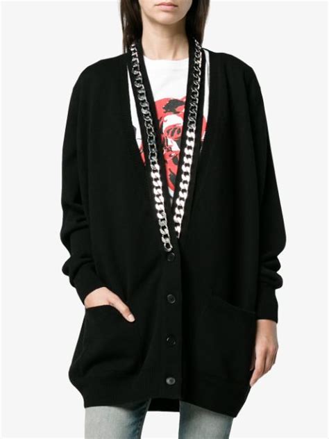 givenchy chain cardigan|givenchy sweaters.